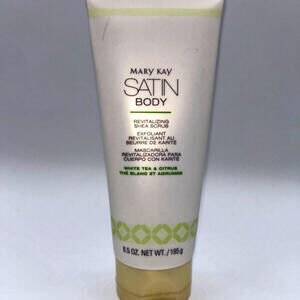 NEW Mary Kay Satin Body Revitalizing SHEA SCRUB White Tea & Citrus, 6.5 oz.